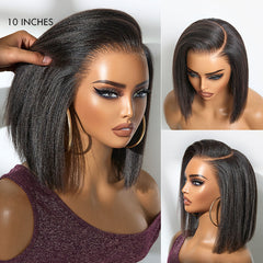 PreMax 2.0 Wigs | Nature Max Yaki / Silky Bob Ear-to-Ear Glueless 13x5 Frontal HD Lace Short Bob Wig