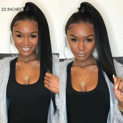 Virgin Human Hair Sleek Ponytail Easy to Wear | Upgraded 2.0 (Get Free Trendy Scrunchies)