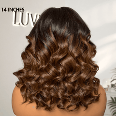 PreMax Wigs | Super Natural Hairline Ombre Brown Loose Body Wave Glueless 5x5 Closure Lace Wig Pre-Cut Lace