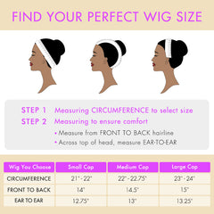 Limited Design | Peekaboo Purple Highlight Glueless 5x5 Closure HD Lace Bob Wig | Large & Small Cap Size