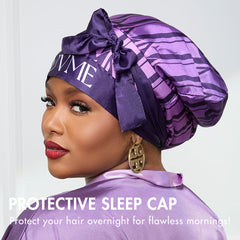 Double Layer Silk Sleep Cap, Anti-Static, Adjustable Fit for All Head Sizes