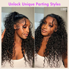 PreMax Wigs | Flexi-Fit Invisi Drawstring Cap 360 HD Lace Water Wave / Body Wave / Straight Long Wig Pre-Cut Lace