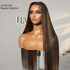 PreMax Wigs | Super Natural Hairline Silky Straight Glueless 13x4 Frontal Lace Wig Human Hair Pre-Cut Lace