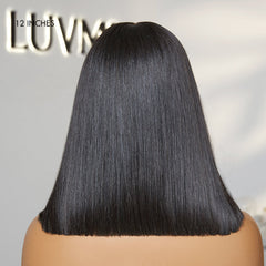 1 SEC INSTALL WIG | Deep Middle Part Blunt Cut Bob Glueless 2x6 Closure HD Lace Wig Pre-Cut Lace