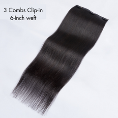 1pc Super Natural Straight Clip in Human Hair Extensions | Not Sold in Sets