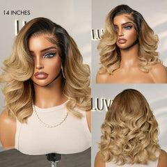 PreMax Wigs | Gorgeous Ombre Color Loose Wave Glueless 13x4 Frontal Lace Blonde Hair Wig Pre-cut Lace