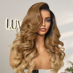 PreMax Wigs | Gorgeous Ombre Color Loose Wave Glueless 13x4 Frontal Lace Blonde Hair Wig Pre-cut Lace