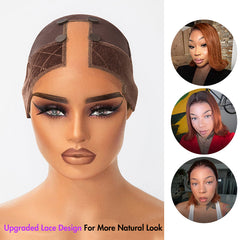 Lace Wig Grip Cap for a Natural Middle Part, Non-Slip Velvet Band & Velcro for Secure Fit