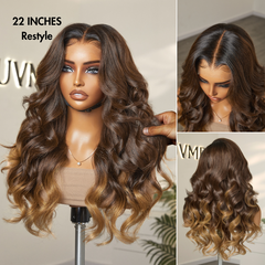 Luvme Hair PartingMax Glueless Wig Ombre Brown Loose Body Wave 7x6 Closure HD Lace Pre Plucked & Bleached Ready to Go