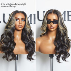 ZIP & GO WIGS | Natural Black Loose Body Wave Glueless 7x6 Closure HD Lace Wig Buy 1 Get 1 Free Replaceable Top