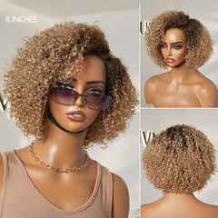 Trendy Short Cut Curly Minimalist HD Lace Glueless Side Part Wig 100% Human Hair