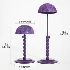 Wig Stand 2pcs Adjustable Height Portable Wig Holder, Easy to Install Support Wig Display Stand