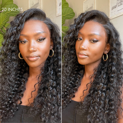 PreMax Wigs | Ear to Ear Super Natural Hairline Deep Wave Glueless 5x5 Upgraded Lace Front Long Curly Wig Pre-Cut Lace