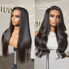 Luvme Hair PartingMax Glueless Wig Ready to Go Silky Straight 7x6 Closure HD Lace Pre Plucked & Bleached Breathable Cap