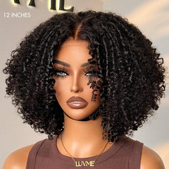 Gorgeous Natural Coily Curl Glueless 5x5 Closure HD Lace Wig Breathable Cap