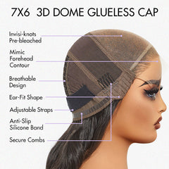 Luvme Hair PartingMax Glueless Wig Silky Blunt Bob Cut 7x6 Closure HD Lace Wig Breathable Cap