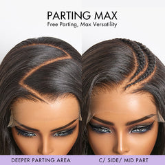 Luvme Hair PartingMax Glueless Wig Ready to Go Silky Straight 7x6 Closure HD Lace Pre Plucked & Bleached Breathable Cap