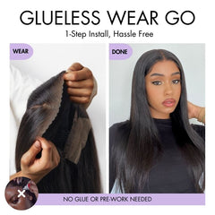 Luvme Hair PartingMax Glueless Wig Ready to Go Silky Straight 7x6 Closure HD Lace Pre Plucked & Bleached Breathable Cap