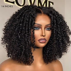 Gorgeous Natural Coily Curl Glueless 5x5 Closure HD Lace Wig Breathable Cap