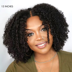 Gorgeous Natural Coily Curl Glueless 5x5 Closure HD Lace Wig Breathable Cap