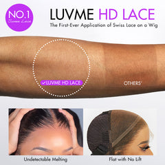 Luvme Hair Mature Bouncy Left C Part Natural Black / Ginger Ombre Loose Wave Glueless Minimalist HD Lace Wig Ready to Go