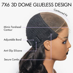 Luvme Hair PartingMax Glueless Wig Loose Body Wave 7x6 Closure HD Lace Pre Plucked & Bleached Ready to Go