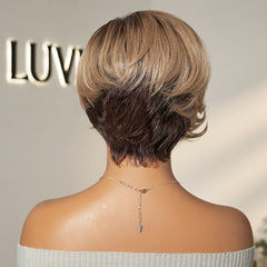 Mature Boss Style Affordable Pre-styled Short Pixie Cut Glueless HD Lace Wig Pre-Cut Lace