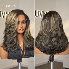 Effortlessly Chic Layered Haircut Wavy Glueless HD Minimalist Lace Short Wig