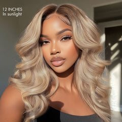 Gorgeous Loose Body Wave Ash Blonde Hair Wig Glueless 5x5 Closure Lace Wig Breathable Cap