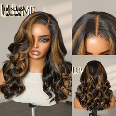 PreMax Wigs | Blonde Mix Black Loose Wave Glueless 5x5 Closure HD Lace Wig Pre-Cut Lace | Large & Small Cap Size