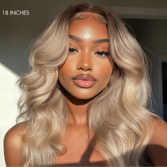 Gorgeous Loose Body Wave Ash Blonde Hair Wig Glueless 5x5 Closure Lace Wig Breathable Cap