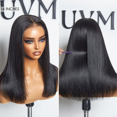 PreMax Wigs - Luxury Classic Silky Straight HD Full Lace Flexi-Fit Invisi Drawstring Cap Human Hair Wig