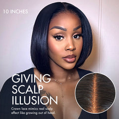 Luvme Hair PartingMax Glueless Wig Silky Blunt Bob Cut 7x6 Closure HD Lace Wig Breathable Cap