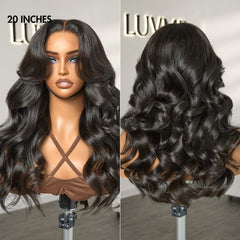 Trendy Layered Cut Loose Body Wave 5x5 Closure HD Lace Glueless Mid Part Long Wig 100% Human Hair