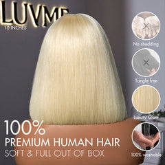 Easily Redyed 613 Blonde Blunt Cut Bob Wig Glueless Deep Middle Part 2x6 HD Lace Wig Pre-Cut Lace