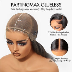 Luvme Hair PartingMax Glueless Wig Ready to Go Silky Straight 7x6 Closure HD Lace Pre Plucked & Bleached Breathable Cap