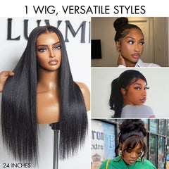 PreMax Wigs | Flexi-Fit Invisi Drawstring Cap 360 HD Lace Water Wave / Body Wave / Straight Long Wig Pre-Cut Lace