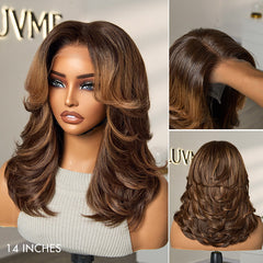 Effortlessly Chic Layered Haircut Wavy Glueless HD Minimalist Lace Short Wig