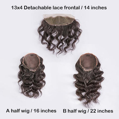 Detachable 13x4 Lace Frontal Lego Wig, Length Switched Arbitrarily | Free Combination