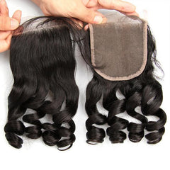 1pc Loose Wave 4x4 Lace Closure 100% Human Hair