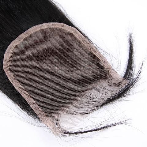 1pc Silky Straight 4x4 Lace Closure 100% Human Hair