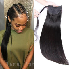 Virgin Human Hair Sleek Ponytail Easy to Wear | Upgraded 2.0 (Get Free Trendy Scrunchies)